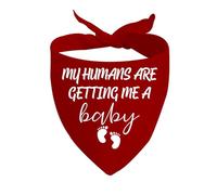 1 Piece Pregnancy Announcement Dog Bandana My Humans are Getting Me a Baby Dog Bandana (Getting Me a Baby D UK)