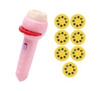 1 Piece Projector with 7 Slides, Flashlight Projector, Story Animation Projector, Movie Image Projector, Baby Toy Projector, Educational Learning Projector (Pink)