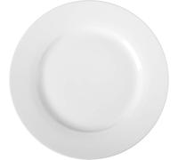 1 Piece Pure White Ceramic Shallow Plate - Round Flat Dish for Western Dining Elegant Tableware Ideal for Serving Appetizers & Desserts & Stylish