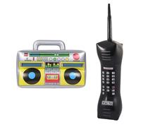 1 Piece Radio Balloon And 1 Piece Retro Mobile Phone Balloon, Children'S Inflatable Toys, Party Decorations, Creative Balloons.