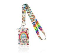 1 Piece Rainbow Lanyard Card Holder, Key Ring Lanyard, Work Id Lanyard, Id Card Holder, Lanyard with Card Holder, Id Carrying Lanyard