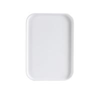 1 Piece Rectangular Plastic Tray White Serving Tray Storage Plate For Home/Restaurant/Hotel Organizer,24CM*17.3CM*1.5CM