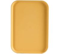 1 Piece Rectangular Plastic Tray Yellow Serving Tray Storage Plate For Home/Restaurant/Hotel Organizer,24CM*17.3CM*1.5CM