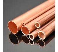 1 Piece Red Copper Straight Copper Pipe, Outer Diameter 13mm, Wall Thickness 1mm, Length 0.5m,seamless straight copper round pipe.