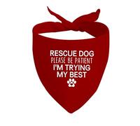 1 Piece Resue Dog Trying My Best/Pardon My Manners Dog Bandana Give Space Rescue Dog Bandana (Trying My Best Do)