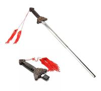 1 Piece Retractable Sword - Safe Bladeless Toy Weapon for Boys, Kids, and Cosplay | Magic Performance Practice Prop | Children’s Play Sword with Red Chinese Tassel