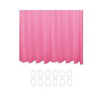 1 Piece Rose Red Shower Curtain 180*180cm, 12 White Shower Curtain Rings, Separate Wet and Dry Bathroom, Waterproof and Mildew Proof Pure Color Shower Curtain, Available for Bathroom and Kitchen