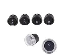 1 piece round black 2-pin SPST switch boat switch 12V snap + waterproof coating