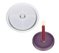 1 Piece Round Striped Candlestick Mold, Multifunctional Christmas Silicone Mold, Casting Mold, Crystal Glue, Resin DIY, Suitable for Handcrafting Enthusiasts, Decorating Dining Table and Bedroom