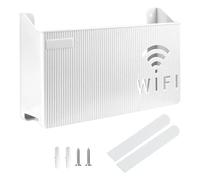 1 Piece Router Storage Box, Equipped with Adhesive and Screws, Wall-Mounted Storage Box, Interior Decoration Storage Rack, Living Room Wall-Mounted Storage Rack