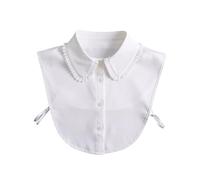 1 Piece Ruffled Detachable Half Shirt, Fake Collar for Women's Blouse, White Shirt for Women, Suitable for Daily Wear, Sweaters, Dresses