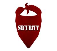1 Piece Security Dog Bandana Guard Dog Bandana Security Scarf Over The Collar Gift (Security Red)