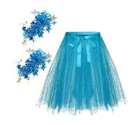 1 Piece Sequin Dance Skirt And 1 Pair Of Sequin Wristbands, Shiny Mesh Skirt, Party Costume, Dance Performance Costume