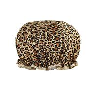 1 Piece Shower Cap Reusable Bath Cap, Double Thickening Waterproof Shower Cap (Leopard Print)