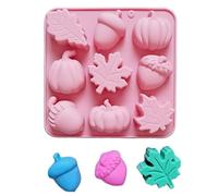 1 Piece Silicone Chocolate Mold Maple Leaf, Acorn and Pumpkin Shape 3D Chocolate Candy Mold, Cake Decoration, Halloween, Etc