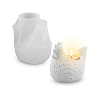 1 Piece Silicone Mould Chicken for Candle Holder and Easter Decoration, 3D Casting Moulds for Concrete Raysin Plaster Epoxy Resin, DIY Tea Light Holder Casting Mould for Spring Table Decoration and