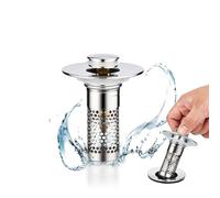 1 Piece Sink Plug Pop Up Drain Valve. Suitable Drain Plug Sink 28-37 mm, Stainless Steel Floor Drain Strainer, Universal Pop Up Drain Plug Sink, Drain Strainer Sink with Hair Strainer