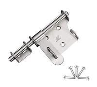 1 Piece Slide Bolts Lock, Stainless Steel Latch, Home Gate Latches Sliding Gate Latch Bolt Heavy Duty Slide Bolt Latch Safety Door Lock, for Shed Doors, Gates and Outhouse Doors