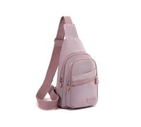 1 Piece Sling Chest Bag, Waterproof Nylon Crossbody Bag, Sports Shoulder Bag, Multi-layer Storage Chest Bag, Adjustable Shoulder Strap, Suitable For Women (purple)