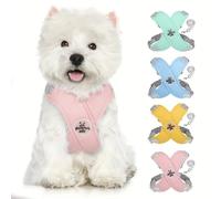 1-Piece Small to Medium Dog Harness and Leash Set - Adjustable Anti-Escape Design, Breathable Three-Layer Fabric, Comfortable Outdoor Walking Harness (Pink M (Recommended for 12-20 pounds))