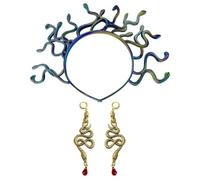 1 Piece Snake Headband And 1 Pair Of Golden Snake Earrings, Retro Accessories, Creative Personality Accessories, Role-Playing Accessories.