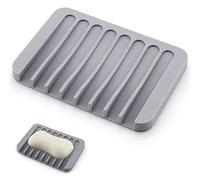 1 Piece Soap Dish,Soap Box,Travel Soap Case,Soap Dish with Drainage,Soap Dishes for Bathroom,Soap Bar Holder,Bar Soap Holder,for Bathroom,Kitchen,Sink(Gray)