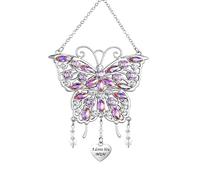 1 Piece Sparkling Butterfly Decorative Wind Chime, Personalized Pendant, Light Catcher, Home Decoration - Gift for Mom or Women