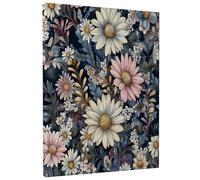 1 Piece Spring Aesthetic Daisy Canvas Prints Wall Art 16 * 20, Retro Flower Garden Wall Art for Living Room Bathroom, Small Large Vertical Floral Wildflower Bedroom Decorations