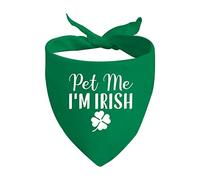1 Piece St. Patrick's Day Dog Bandanas Irish Dog Bandana Holiday Party Decorations (Pet Me D)