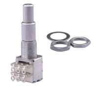 1 Piece Stacked Potentiometer B5K/B10K/B50K/B100K/B250K/B500K Stacked Double Concentric Potentiometer with Center Detent Electric Instrument Potentiometer