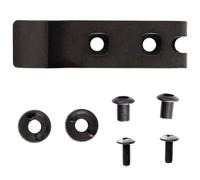 1 Piece Stainless Steel Belt Clip Hook with Manganese Steel Spring Buckle Clamp, Double Hole Style, Includes Screws and Rubber Pads for Secure Use
