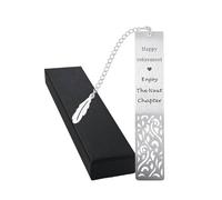 1 Piece Stainless Steel Bookmark with 1 Piece Box, Retirement Bookmark, Blessing Bookmark, Creative Bookmark, Hollow Bookmark, Gift for Friends