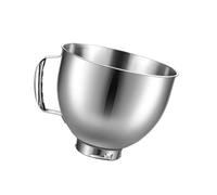 1 Piece Stainless Steel Mixer Bowl ，Compatible with KitchenAid Classic&Artisan Series 4.5-5 Quart Tilt Head Stand Mixer, Dishwasher Safe