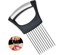 1-Piece Stainless Steel Onion Chopper Tool - Dual-Purpose Slicer Fork & Meat Holder Needle, Kitchen Gadget for Effortless Cutting, Secure Vegetable & Meat Preparation Aid