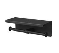 1 Piece Stainless Steel Tissue Holder Bathroom Rack Mobile Phone Rack Hotel Engineering Toilet Paper Rack Roll Box Black