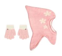 1 Piece Star Pattern One-Piece Hat and 1 Pair of Baby Gloves, Baby Knitted Hat, Windproof Hat, Baby Winter Warm Supplies