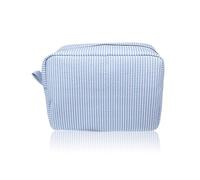 1 Piece Striped Storage Bag, Large Capacity Cosmetic Bag, Lightweight Portable Storage Bag, Travel Toiletry Bag, Travel Accessories