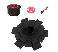 1 Piece Surprise Explosion Gift Box, Personalized DIY Gift Box, Photo Album Scrapbook, DIY Memory Gift Box, Unique Gift for Birthdays and Holidays (Black)