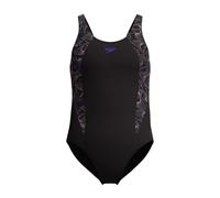 Girls Hyperboom Splice Muscleback Swimsuit Black/Peach - 9-10 Bright Peach 9-10