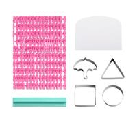 1 Piece Symbol Stamp Set, 4 Pieces Stainless Steel Molds, 1 Piece Scraper, Letter Symbol Stamp, Cookie Stamp, Number Stamp, Baking Mold