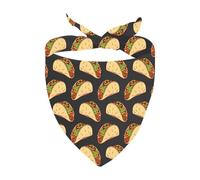 1 Piece Taco Dog Bandana Taco Tie On Scarf Festive Dog Bandana Mexican Food Lovers Gift (Taco Black D UK)