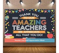 1 piece Teacher Thanks Week banner suitable for Teacher's Day parties multiple sizes to choose from