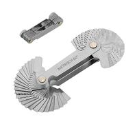 1 Piece Thread Gauge, Thread Document Measurement, Metric Measuring Tools, Precision Measuring Gauges, Stainless Steel Scroll Handle Thread Measurement, Metric 60 Degrees, Imperial 55 Degrees