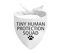 1 Piece Tiny Human Protection Squad Triangle Dog Bandana New Baby Gift Pregnancy Merchandise (Protection Squad D)