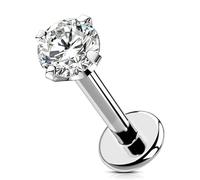 1 Piece Tragus Piercing Jewellery,Cubic Zirconia Tragus Helix Cartilage Stud,Tragus Studs Body Piercing Jewelry,Bar Piercing Jewelry Set (Sliver),for Women Jewellery,Helix Nose and Cartilage Piercing