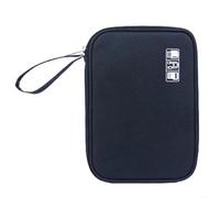 1 Piece Travel Digital Storage Bag with Compartments for Power Bank, USB Cables, and Accessories, Oxford Cloth 23x16x2 cm, Blue for Business Trips and Holidays(Gray)