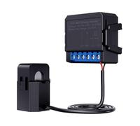 1 Piece Tuya WiFi Smart Energy Meter, Black Plastic Clamp Kwh Power Production Consumption Bidirectional Monitoring Accurate Energy Monitoring