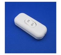 1 piece two-wire control on/off in-line switch white black in-line desk lamp table lamp cord cable switch 110-250V 6A(White)