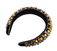 1 Piece Vintage Rhinestone Padded Headband with Sparkling Accents