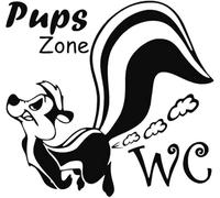 1 Piece Wall Tattoo 22.5 x 23.5 cm Pups Zone Toilet Wall Sticker Decoration Practical and Popular Cute Design Wall Sticker Wall Pictures